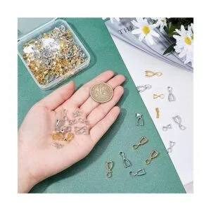 SUNNYCLUE 1 caja de 5 tamaños de latón para colgar en la_3