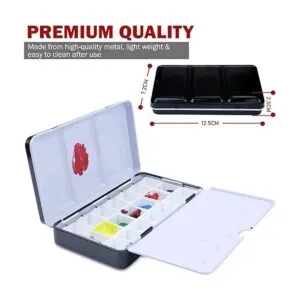 DUGATO Paleta de acuarela vacía con tapa paleta plegable_2