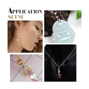 SUNNYCLUE 1 caja de 5 tamaños de latón para colgar en la_6