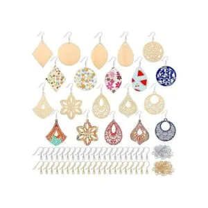 Juego de 296 aretes colgantes de madera sin terminar_1