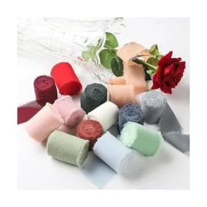 4 rollos de cinta de gasa con flecos hechos a mano 1_6