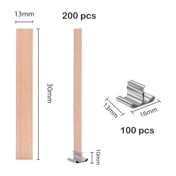Kit de 460 mechas de madera para velas mechas de madera_2