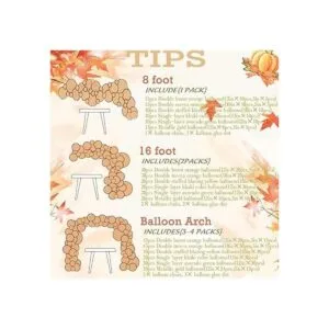 SCMDOTI Kit de arco de globos de otoño guirnalda de_6
