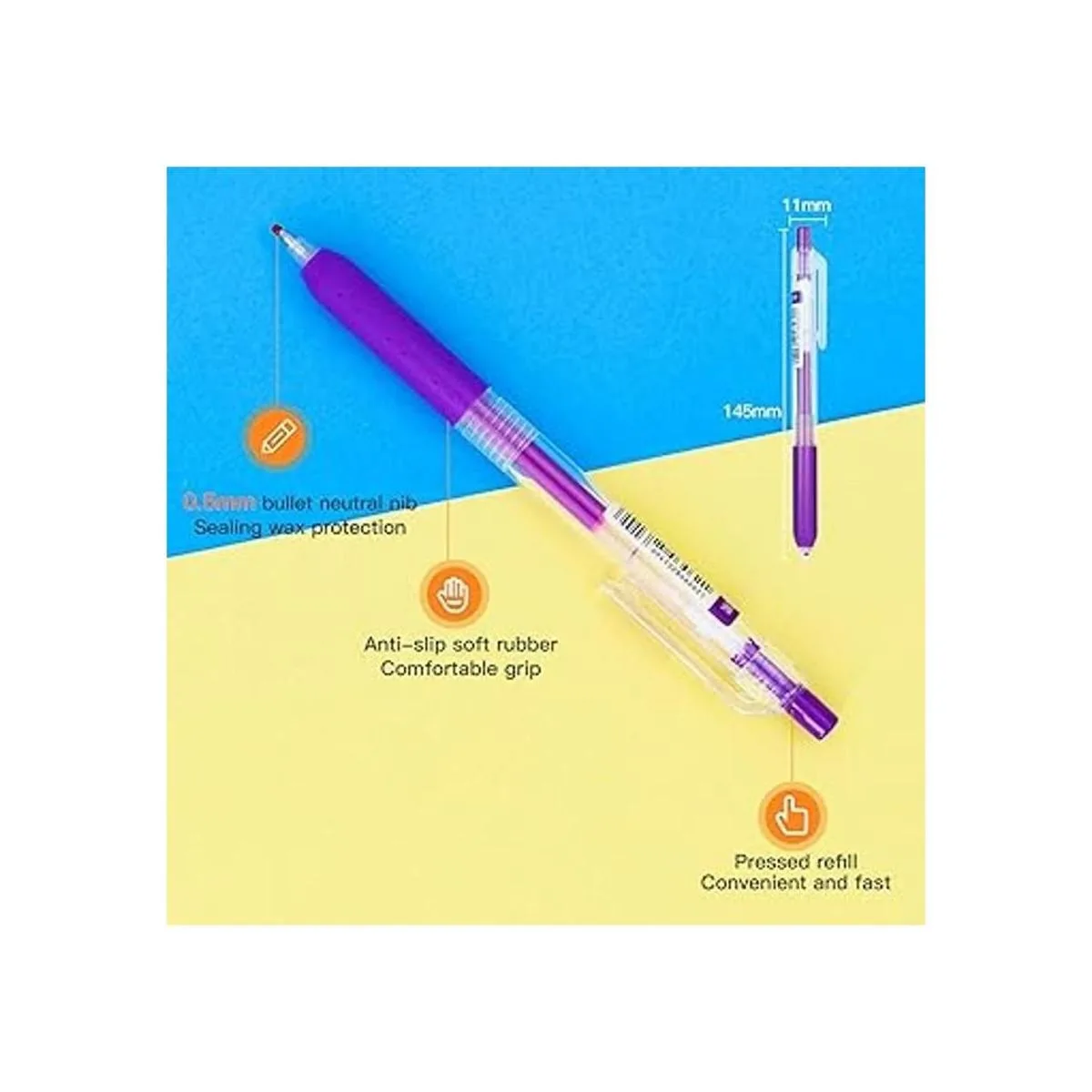 Bolígrafos coloridos de 0.020 in con punta fina para_6