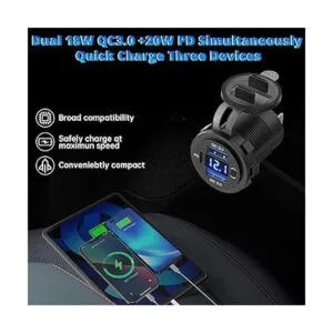 Qidoe Toma de corriente USB de 12 V dual de 18 W de carga_2