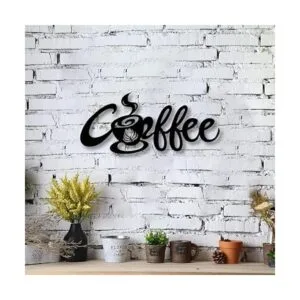 Black Wire Coffee Sign for Wall Metal Coffee Bar Art_6