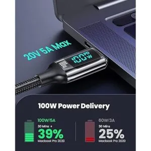 Wiredge Cable USB C a USB C 5A PD de 100 W cable de_3