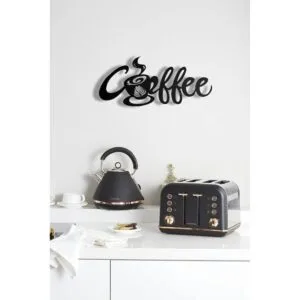 Black Wire Coffee Sign for Wall Metal Coffee Bar Art_4