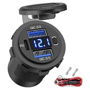 Qidoe Toma de corriente USB de 12 V dual de 18 W de carga_1