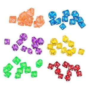 Yiotfandoll 60 dados poliédricos D10 dados de juego para_2