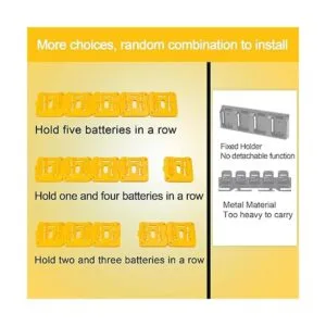 Paquete de 5 soportes de batería para Dewalt de 20 V_5