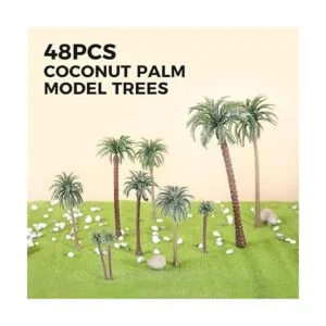 Yetaha 48 piezas modelo de árboles de palmera de coco_2