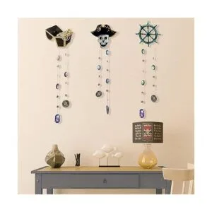 Guirnalda pirata de calavera de 6 cuerdas para decoración_5