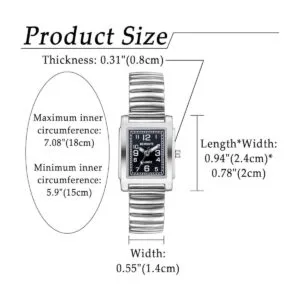 JewelryWe Reloj ultra fino de fácil lectura para mujer con_2