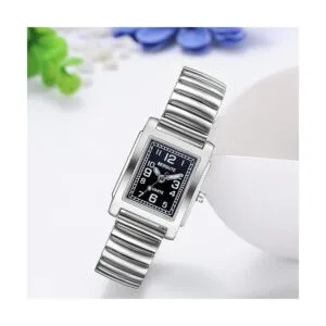 JewelryWe Reloj ultra fino de fácil lectura para mujer con_5