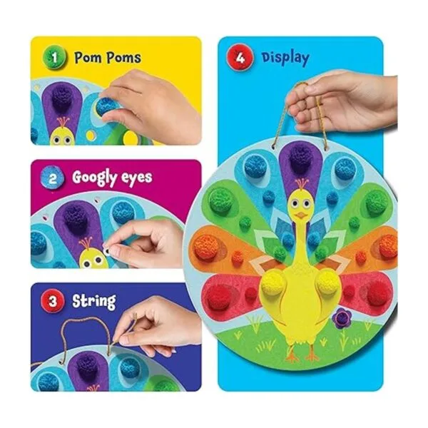Kit de arte con pompones para niños una actividad de arte_3