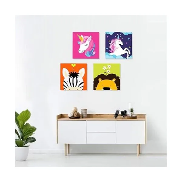 G.C 2 piezas de pintura por números para niños unicornio_7