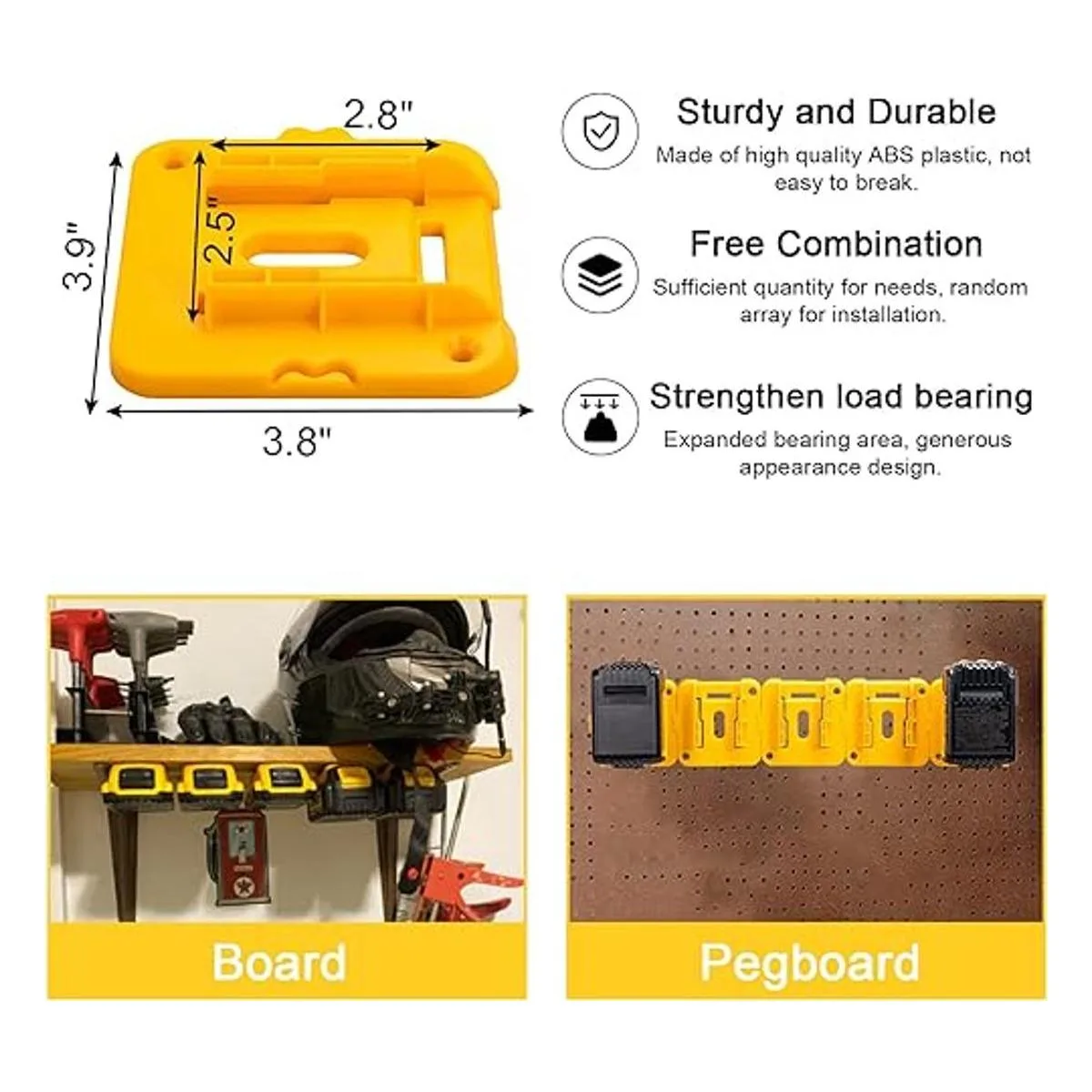 Paquete de 5 soportes de batería para Dewalt de 20 V_2