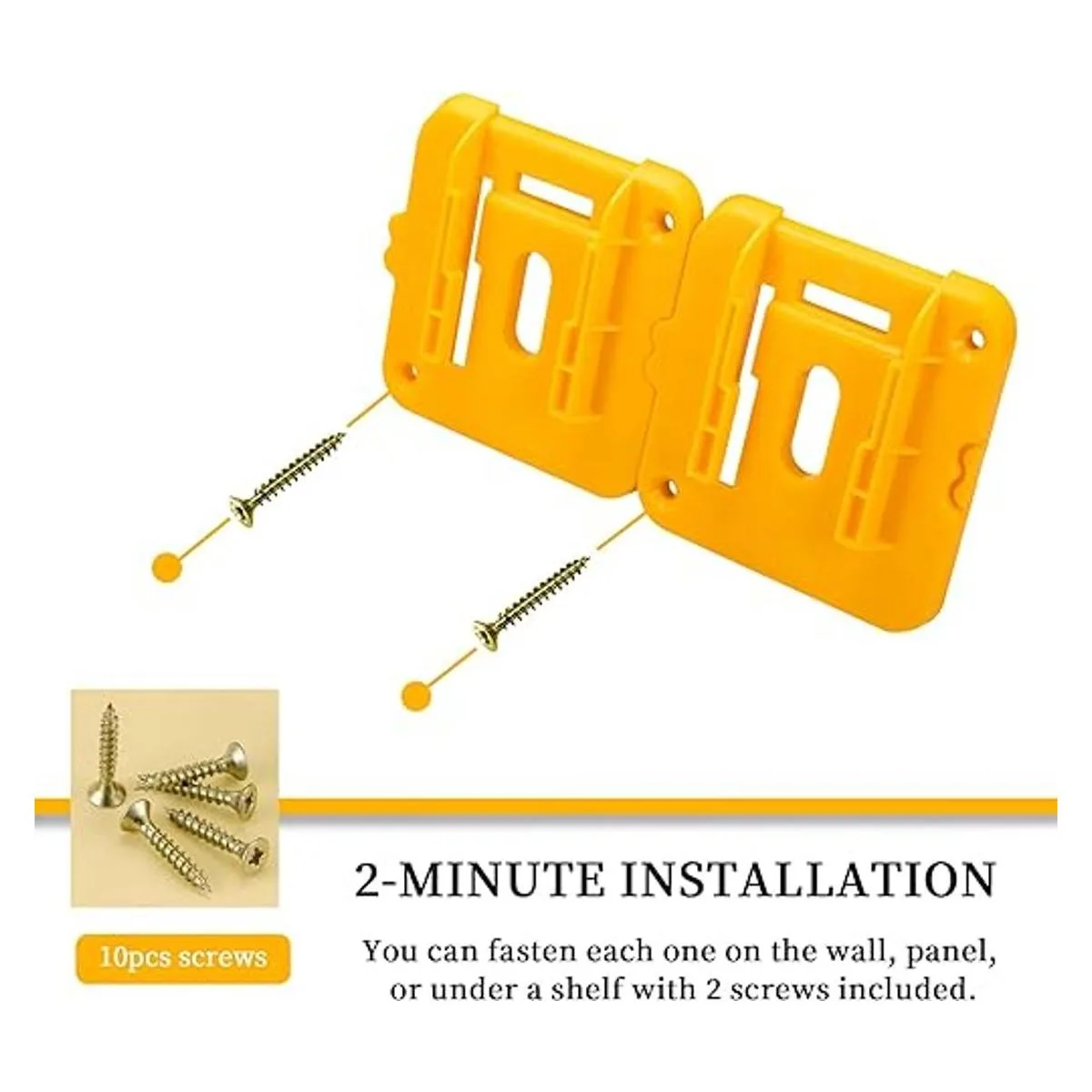 Paquete de 5 soportes de batería para Dewalt de 20 V_4