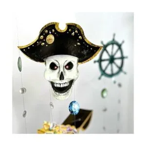 Guirnalda pirata de calavera de 6 cuerdas para decoración_3