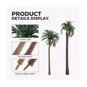 Yetaha 48 piezas modelo de árboles de palmera de coco_6