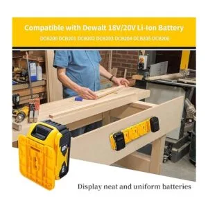 Paquete de 5 soportes de batería para Dewalt de 20 V_6