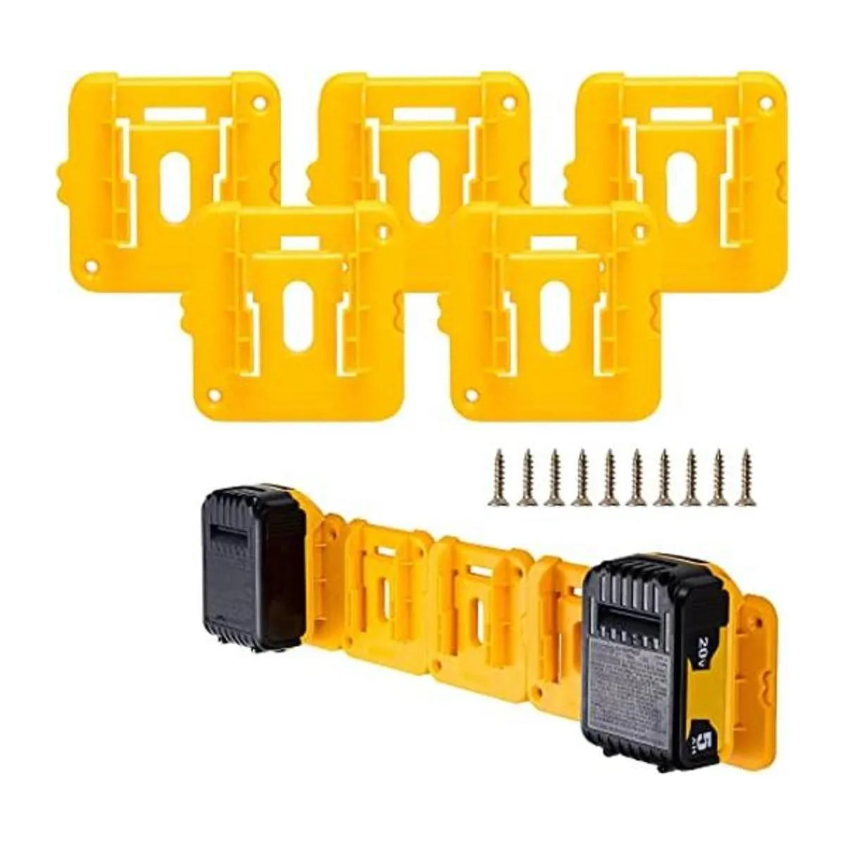 Paquete de 5 soportes de batería para Dewalt de 20 V_1