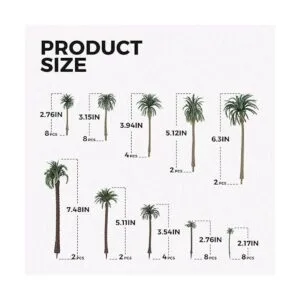 Yetaha 48 piezas modelo de árboles de palmera de coco_5