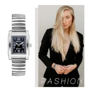 JewelryWe Reloj ultra fino de fácil lectura para mujer con_4