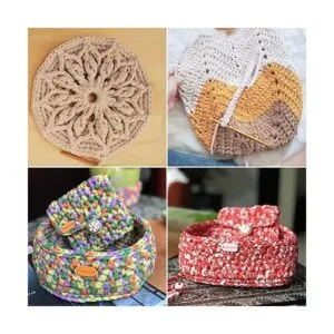 NICEEC 2 madejas de hilo de tela para tejer crochet hilo_6