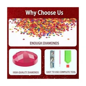 Juego de 9 posavasos de pintura de diamantes de Navidad_6