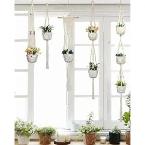 Pack de 5 perchas de macramé hechas a mano de algodón para_6