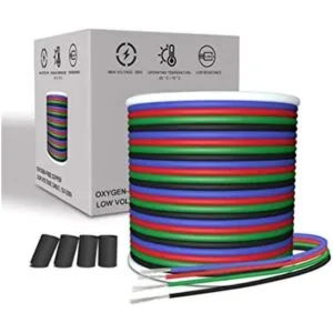 AOTOINK 66 pies 4 color 22 AWG RGB cable de extensión 4pin_1