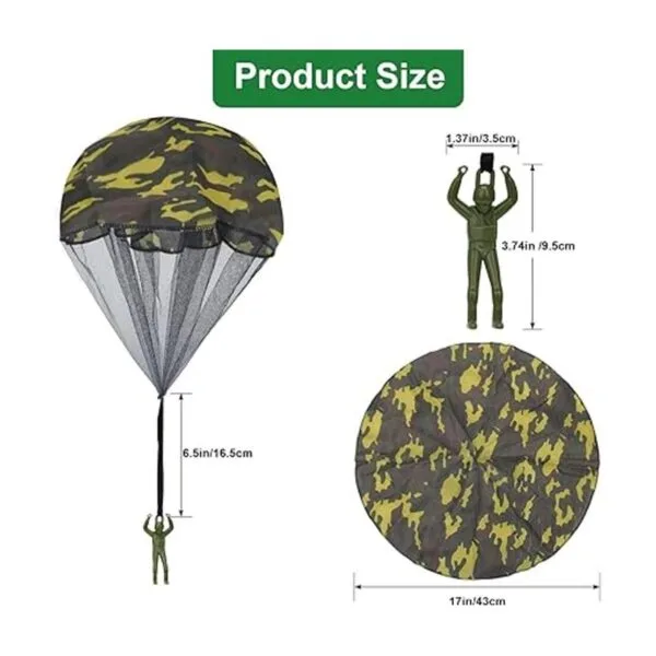 10 piezas de juguete de paracaídas de camuflaje Catcan_2