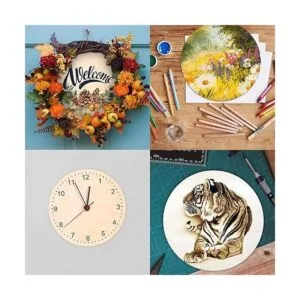 Paquete de 6 círculos redondos de madera de 14 pulgadas_5