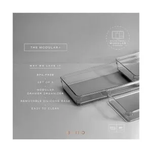 BINO Juego de cubos organizadores de cajones de 3 piezas_2