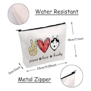 JXGZSO Funny Dog Gift Peace Love Husky Bolsa de_2