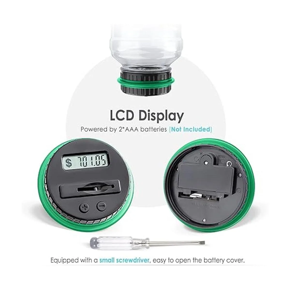 Vcertcpl Alcancía grande para adultos y niños banco_5