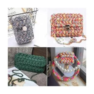 NICEEC 2 madejas de hilo de tela para tejer crochet hilo_4