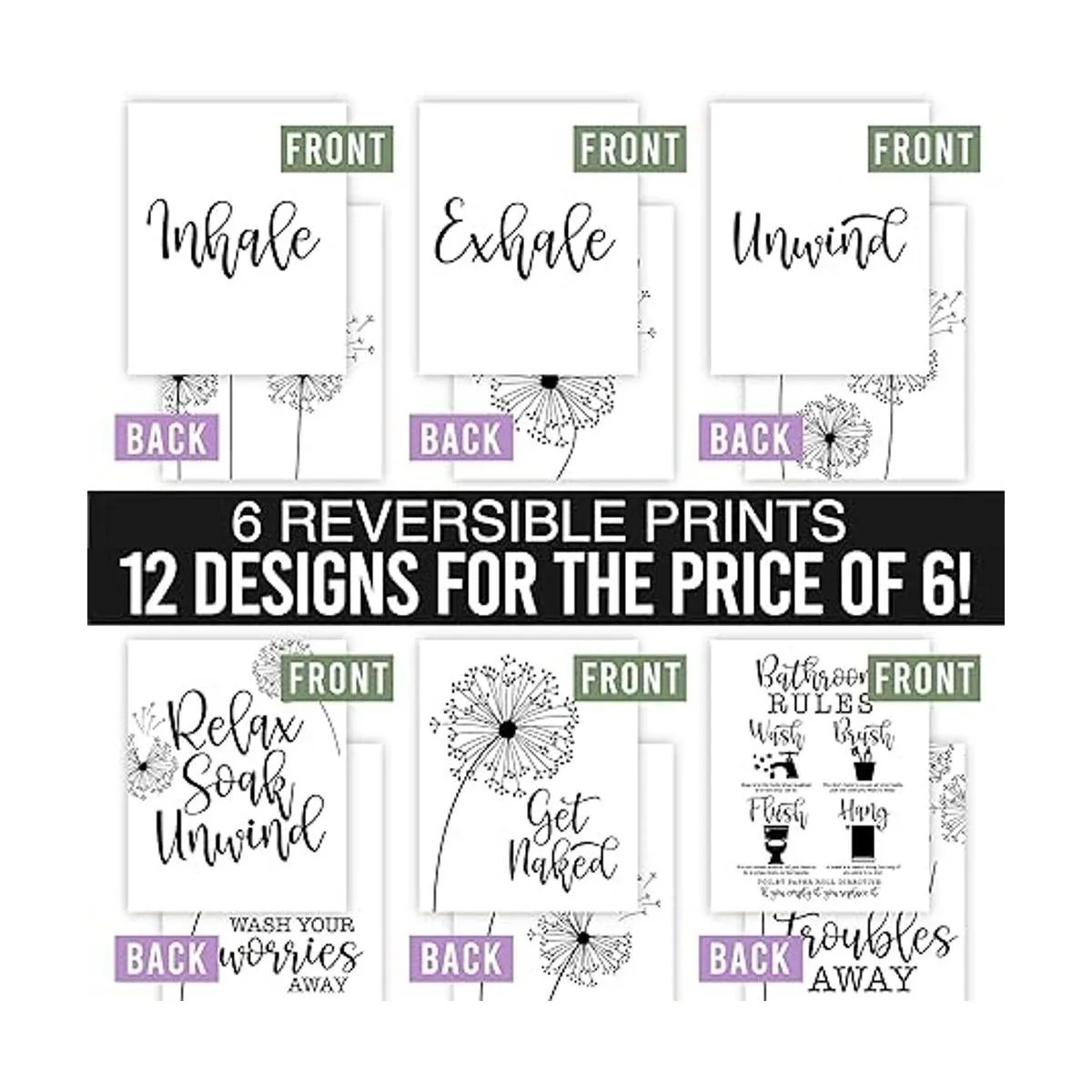 Decoración de pared de 12 dientes de león de 8 x 10_3