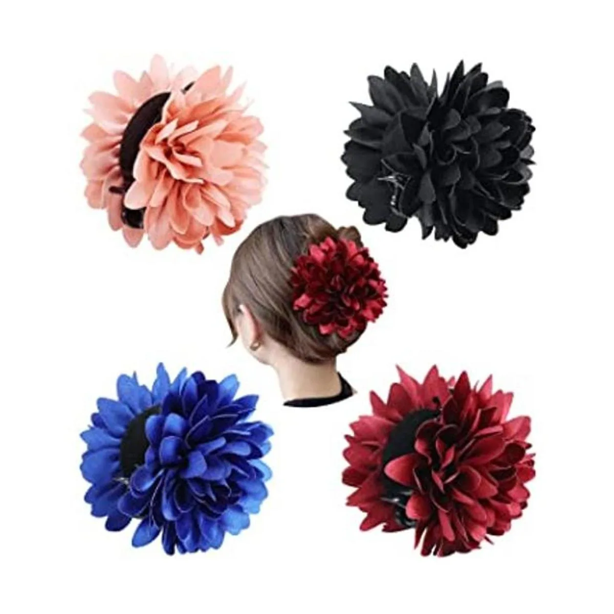 Cinaci Paquete de 4 garras de plástico negro con grandes_1