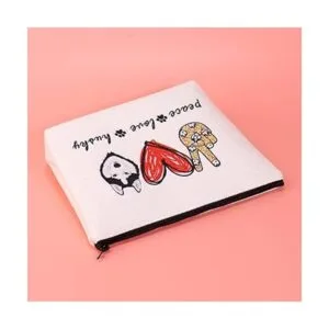 JXGZSO Funny Dog Gift Peace Love Husky Bolsa de_4