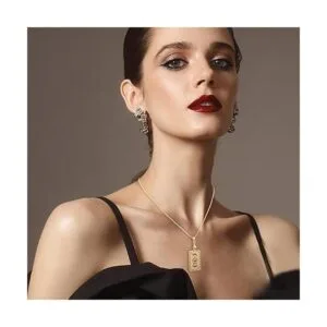 DICOSMETIC Colgante de acero inoxidable de ojo egipcio con_6