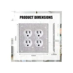 Gaocai Platos de pared plateados brillantes con diamantes_2