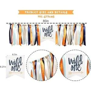 Wild One Banner para primer cumpleaños Cartel de silla_6