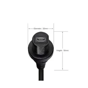 Cerrxian 11.8 in ángulo recto Micro USB Mount Extensión_4