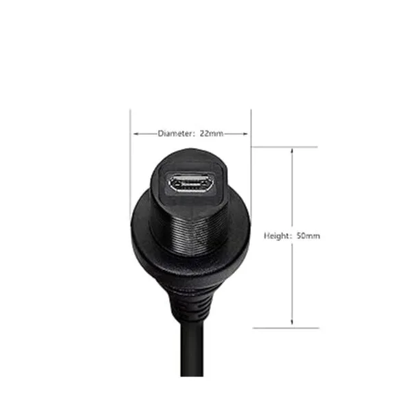 Cerrxian 11.8 in ángulo recto Micro USB Mount Extensión_4