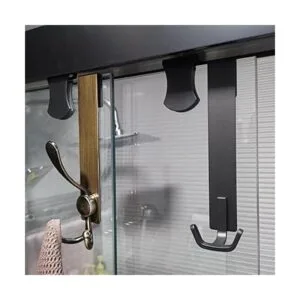 Flybath Ganchos para puerta de cristal de ducha paquete_4