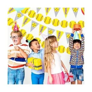 4 piezas de decoración de fiesta de sóftbol pancartas_5