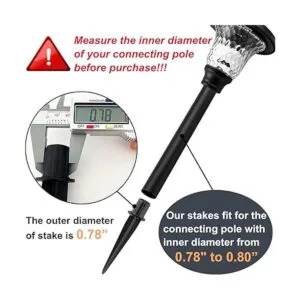 Pluxen Luces solares de estaca de metal de repuesto 6_2